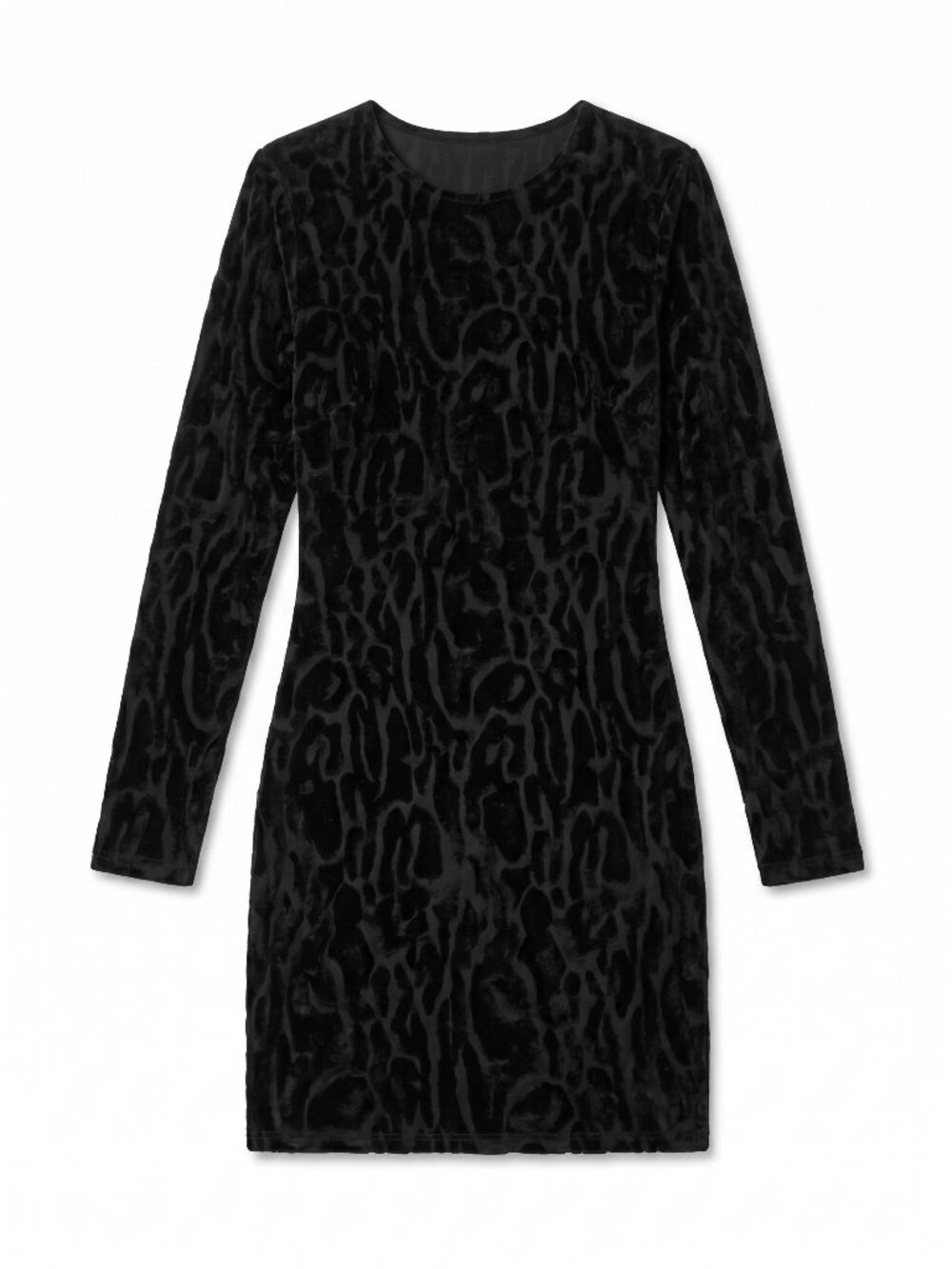 The Kooples Black Tonal Leopard Stretch Mini Dress NWT Size S